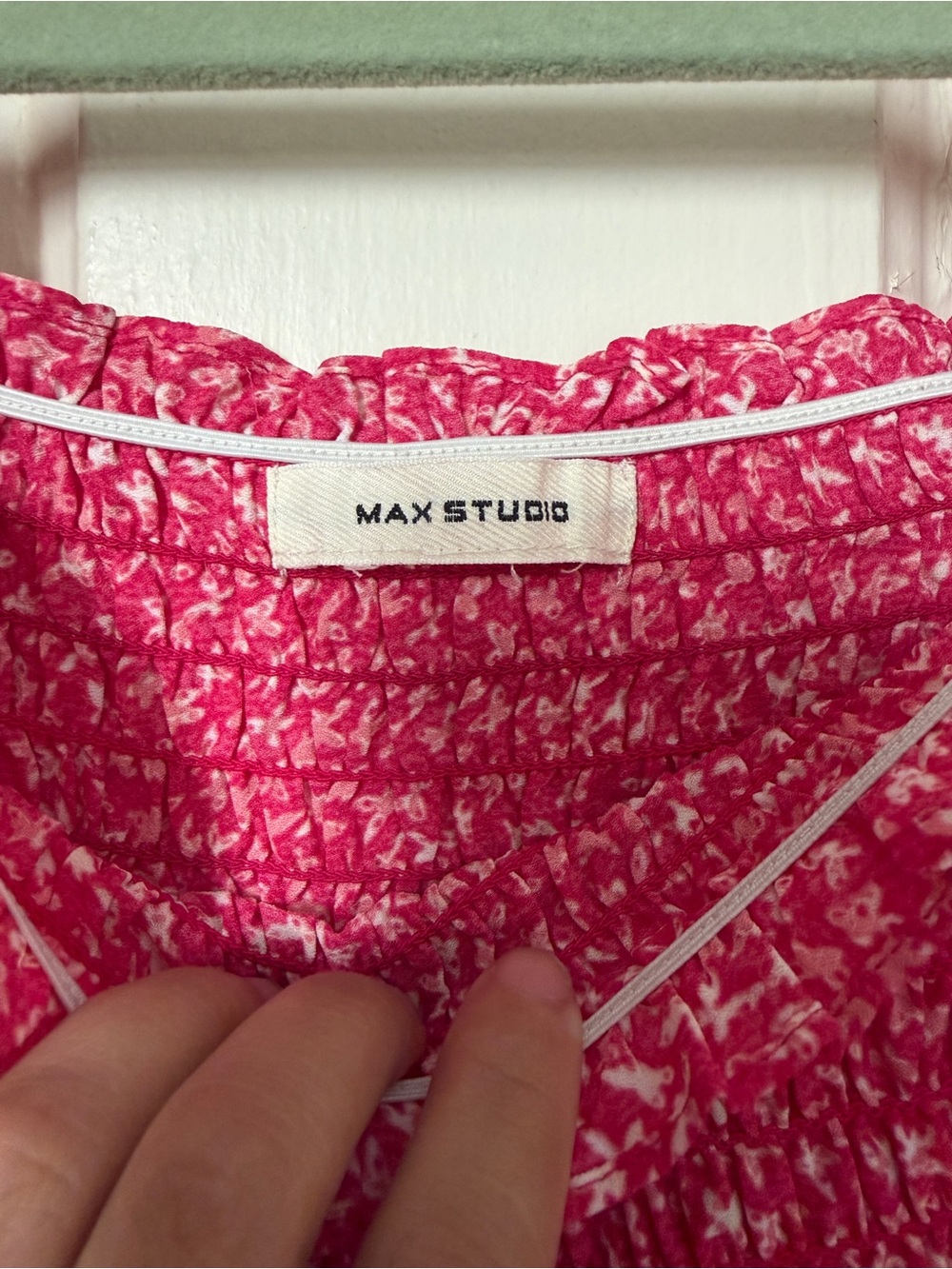 Max Studio Pink Smocked Tiered Dress - Picture 2 of 3